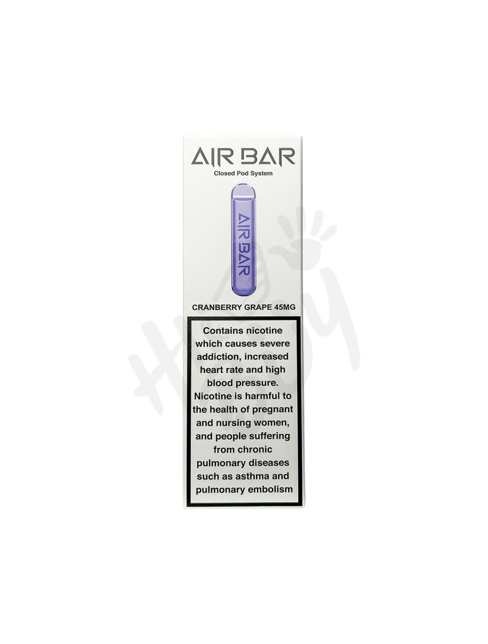 Air Bar Closed Pod System 45 mg 500 Puffs Cranberry Grape