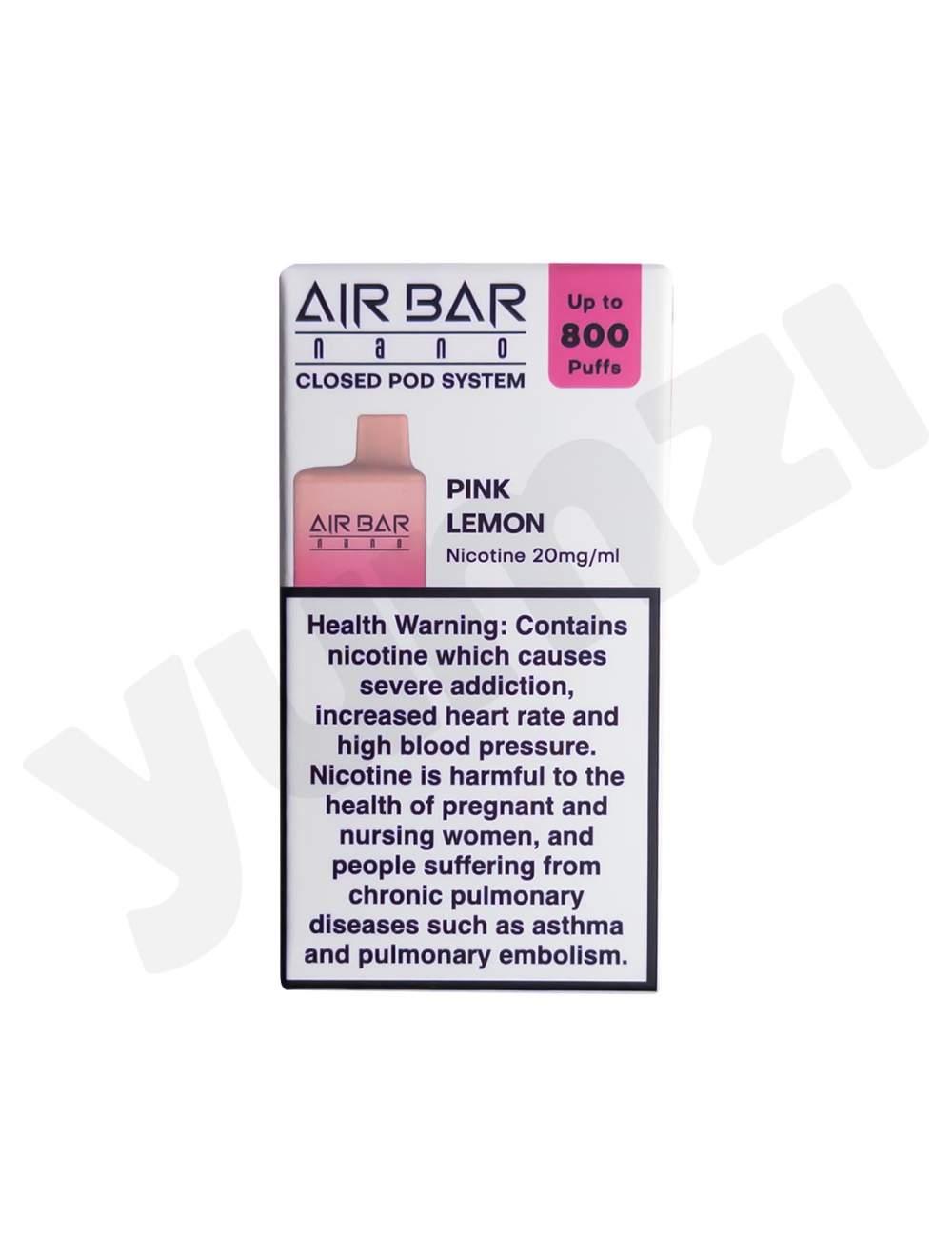 Air Bar Pink Lemon 20 mg 800 Puffs