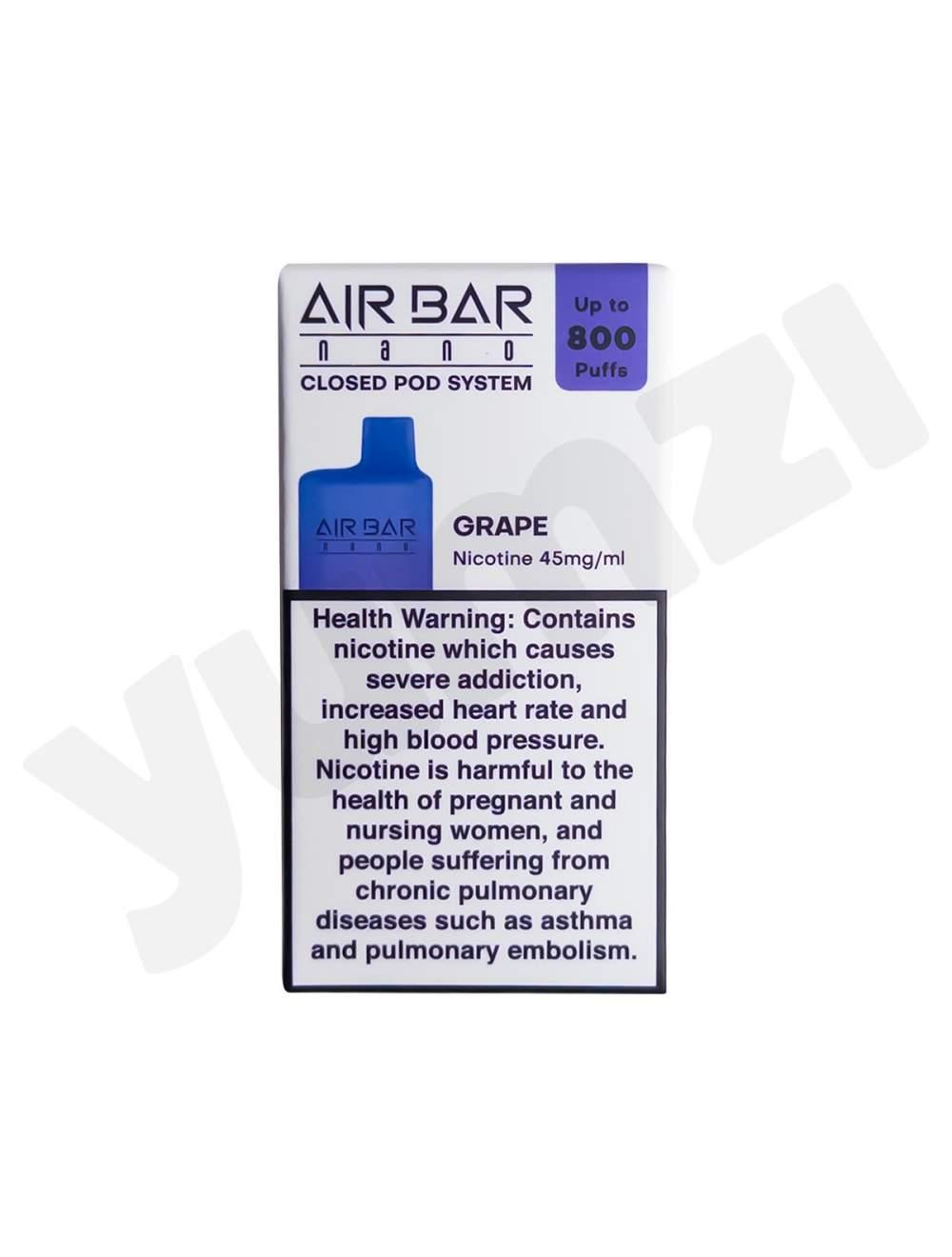 Air Bar Grape 45 mg 800 Puffs