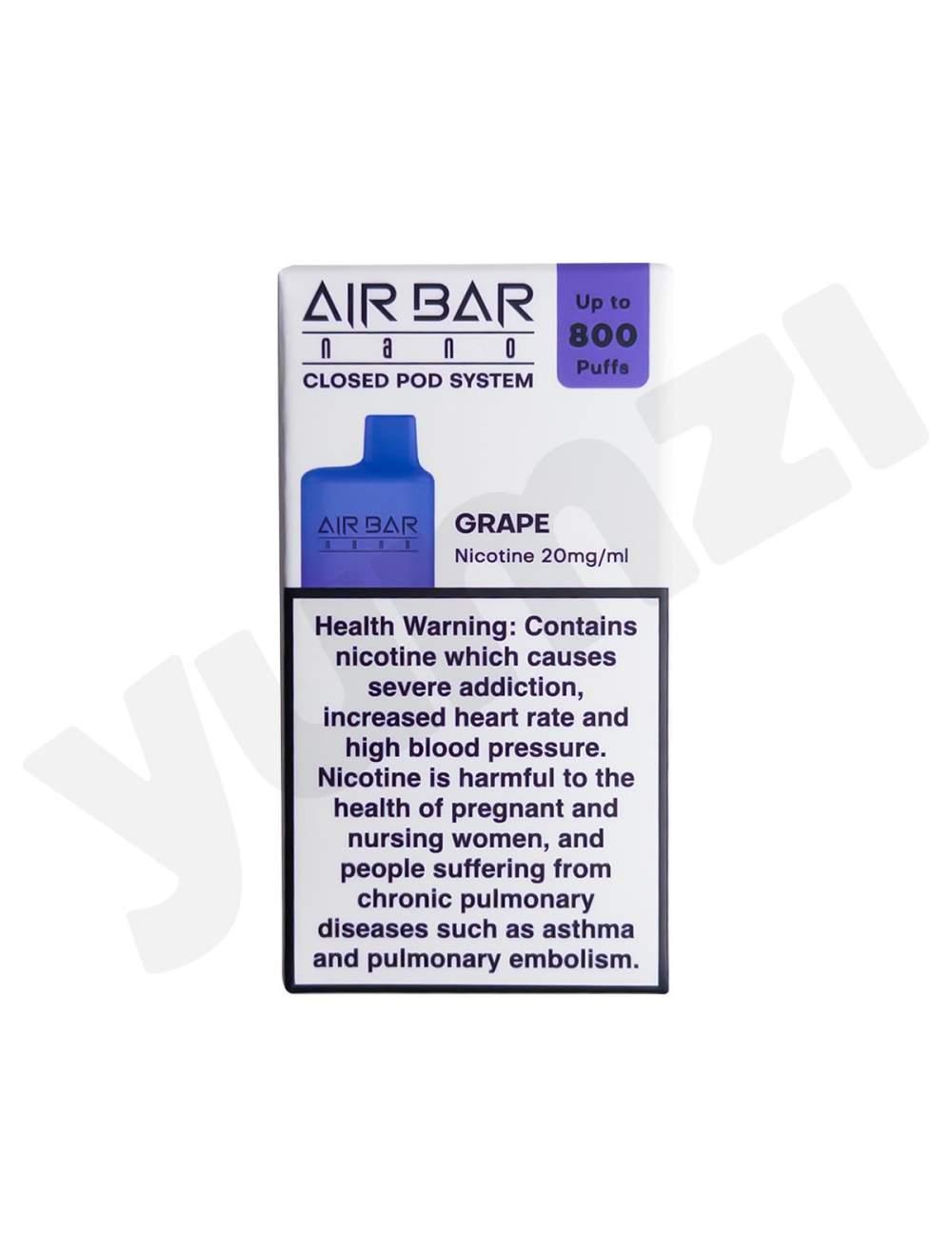 Air Bar Grape 20 mg 800 Puffs