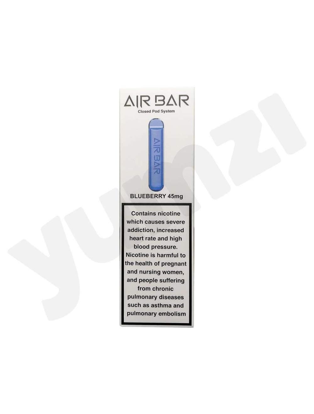 Air Bar Closed Pod System 45 mg 500 Puffs Blueberry